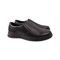 Туфли мужские Konors черные натуральная кожа, 40
