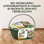 Дитяча переносна Кошик з Продуктами Складана 49 Предметів 2в1 Ігровий Набір Продавець з Іграшковими, фото 4