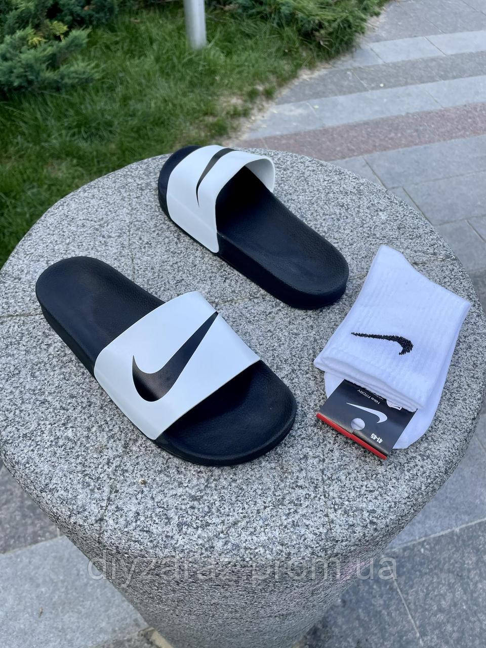 Тапки від Nike чорні з білим (ID#1863855098), цена: 540 ₴, купить на ...