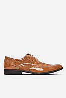 Туфли мужские светло-коричневого цвета искусственный лак+замша