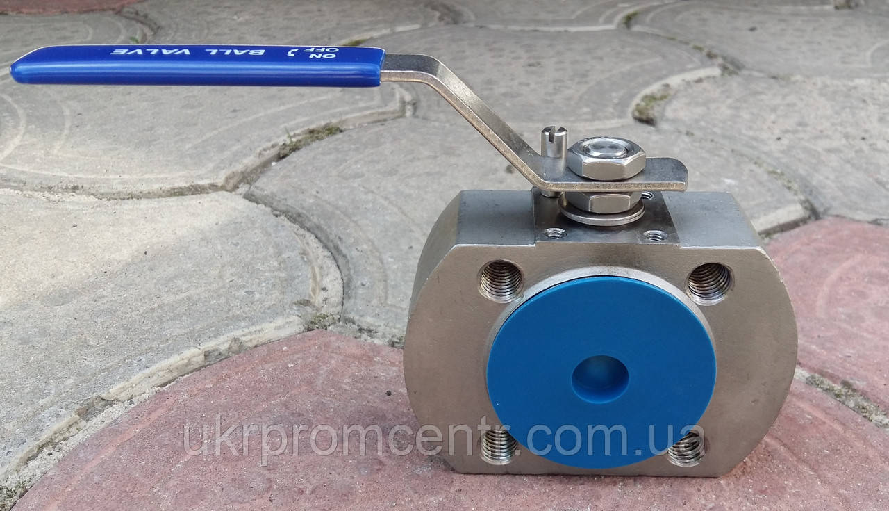 Кран кульовий нержавіючий міжфланцевий AISI304 Ру16, фото 1