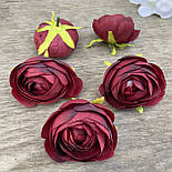 Головки лютики, камелії, ранзинкулюса 7 см марсал, фото 2