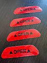 Стікер світловідбивач для дверей авто 4 штуки OPEN Red, фото 4