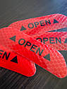 Стікер світловідбивач для дверей авто 4 штуки OPEN Red, фото 5