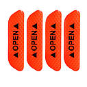 Стікер світловідбивач для дверей авто 4 штуки OPEN Orange, фото 2