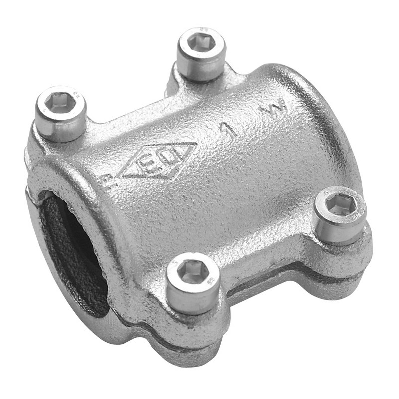 Хомут ремонтний затискний Berg Montana DN 1" білий чавун (Іспанія) 71505005, фото 1