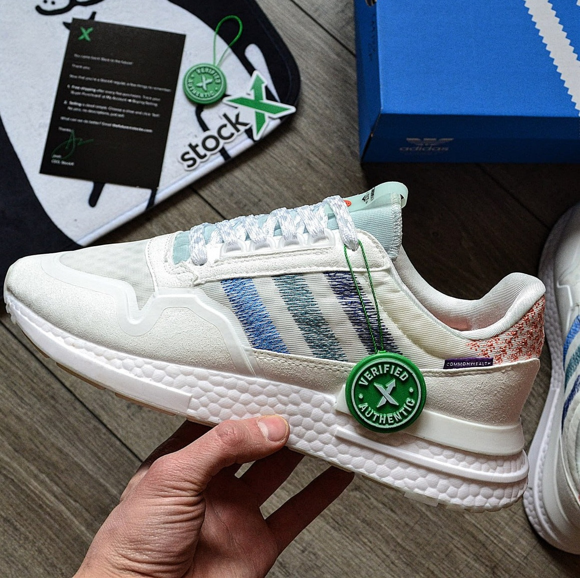 Чоловічі кросівки Adidas ZX 500 x Commonwealth літні весна літні з сіткою унісекс. Живе фото. Топ, фото 1