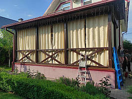 Замовити вуличні штори з брезенту, Оксфорд, поліестеру непромокальні