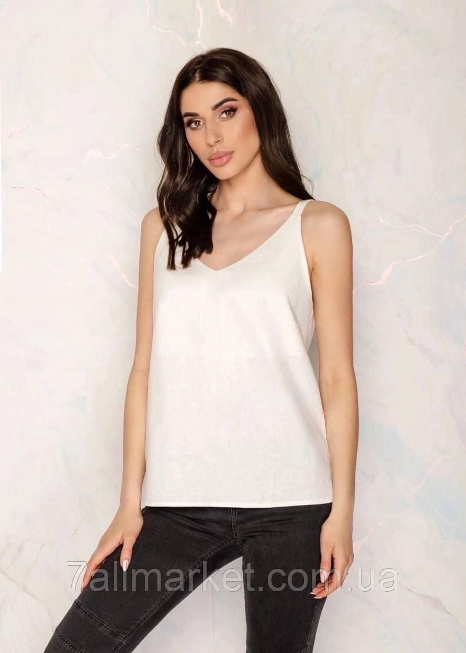 Майка жіноча льон стрейч (42-46) "SALVADOR" купити недорого від прямого постачальника