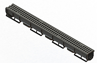 Лоток водоотводный пластиковый  с пластиковой решеткой 1000х90х90 мм