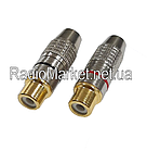 Гніздо RCA silver-gold, корпус метал.