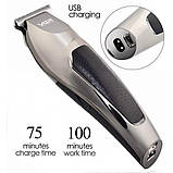 Машинка для стрижки волосся і потилиці VGR, Електрична акумуляторна машинка для стрижки KY-37, фото 9