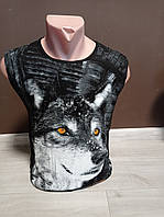 Підліткова чорна футболка "Уважний вовк" для хлопчика Туреччина Paradise  12-18 років