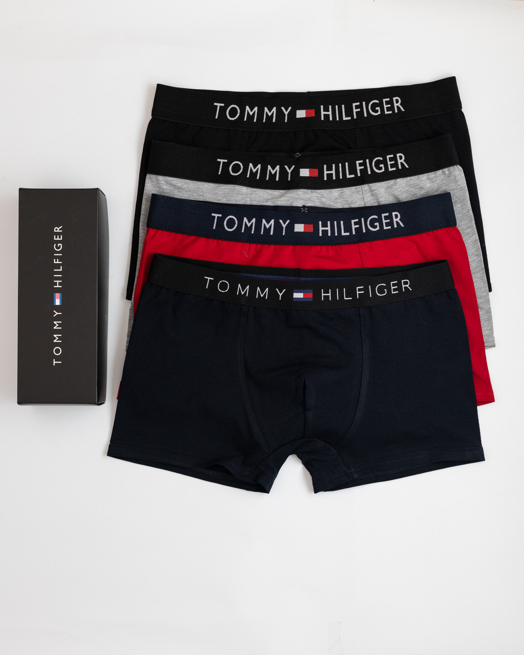 Томми Хилфигер Белье нижнее комплект трусов 3шт Tommy Hilfiger Мужские трусы боксеры из хлопка. Набор трусов M - фото 1 - id-p1863981921