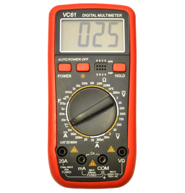 Мультиметр VC61 цифровий, фото 1