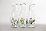 Пляшка скляна Корівка 1 л Everglass для молока, компоту, соку, фото 2