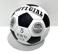 М'яч футбольний 420 грамів розмір No5 Official Чорно-білий
