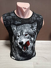 Підліткова чорна футболка "Голодний вовк" для хлопчика Туреччина Paradise  12-18 років
