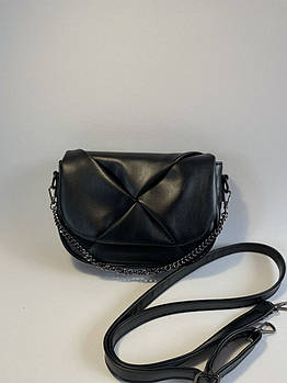 Жіноча сумочка крос-боді 24*17 см з клапаном та ланцюжком зі штучної шкіри Nata