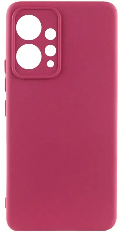 Силіконовий чохол із мікрофіброю для Xiaomi Redmi Note 12 бордовий тонкий матовий