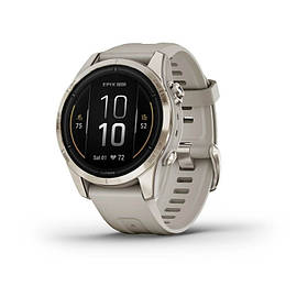 Смарт-годинник Garmin Epix Pro (Gen 2)  Sapphire Edition 42 mm Soft Gold with Light Sand Band (010-02802-11)