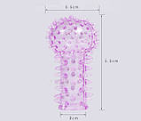 Насадка для стимуляції клітора на палець, вібратор або на головку пеніса, напальчник для сексу, фото 2