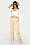 Прямі штани Zara 5418/240/613 бежеві XS, фото 2