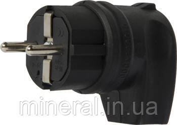 Вилка кутова каучукова e.plug.rubber.angle.027.16, з з/к, 16А