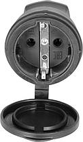 Розетка переносна с захистною кришкою каучукова e.socket.rubber.029.16, з з/к, 16А, фото 5