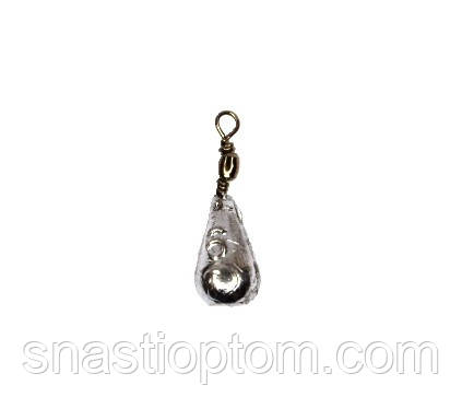 Грузило рибальське, Крапля / груша, з вертлюгом, 6г