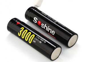 Акумулятор Soshine літій-іонні 18650 3.7 V 3000 mAh (5A, micro USB) (без захисту)