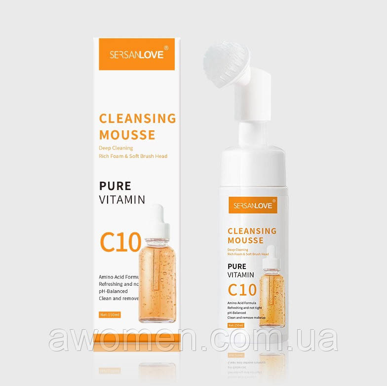 Пінка мус для вмивання Sersanlove Vitamin C10 комплекс вітамінів, 150 g