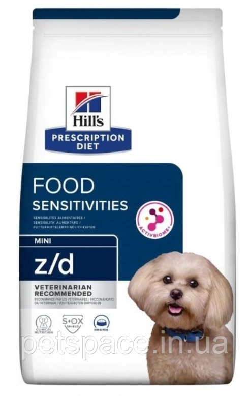 Корм Hill's PD Z/D Sensitivities Mini (Хіллс для собак малих порід при харчовій алергії) 1кг