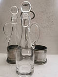 Вінтажний набір для оцту та олії в олові, фото 2