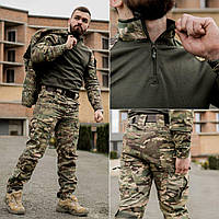 Тактичний костюм 3 в 1 PATRIOT SET GRIFON (бойова сорочка Ubacs(Убакс)+кітель+штани Apex) мультикам ріп-стоп (вафелька) літній МКН