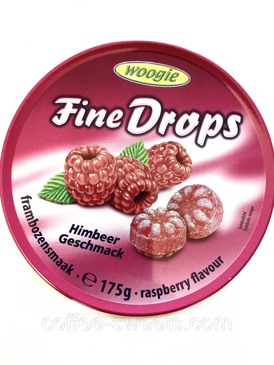 Льодяники Woogie Fine Drops з малиновим смаком 175 г Австрія