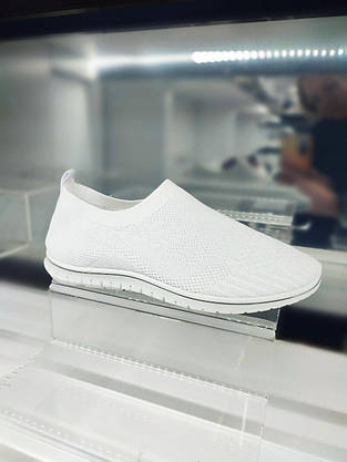 38 р Білі мокасини слипоны жіночі кеди кросівки літні, фото 5