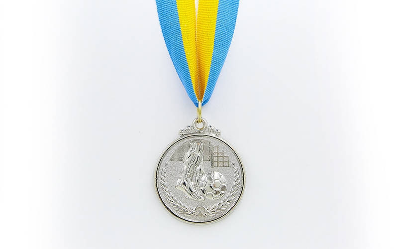 Медаль спорт d-5см C-7025-2 срібло Футбол (метал, 25g)