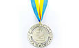 Медаль спорт d-6,5 см З-6401-2 срібло RAY (38g, на стрічці) C-6409, фото 2