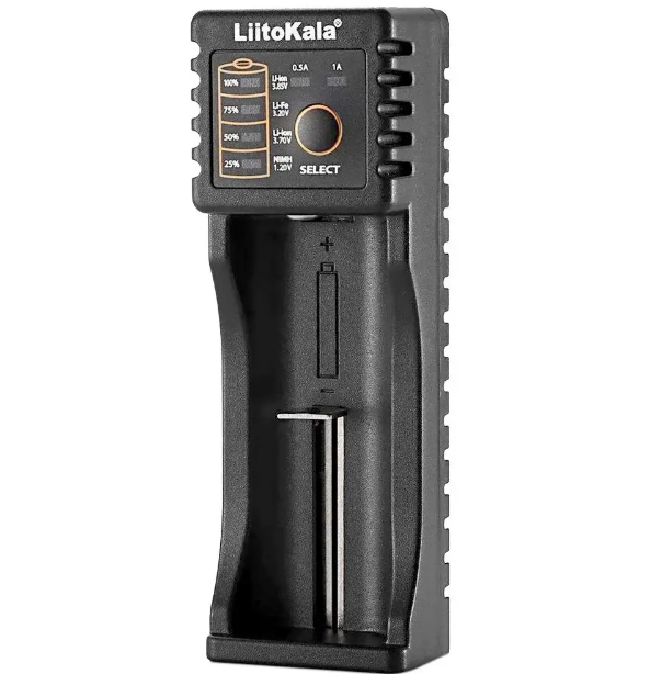 Зарядний пристрій LiitoKala Lii-100B універсальний 14500/16340/18650/26650 USB LED, фото 1