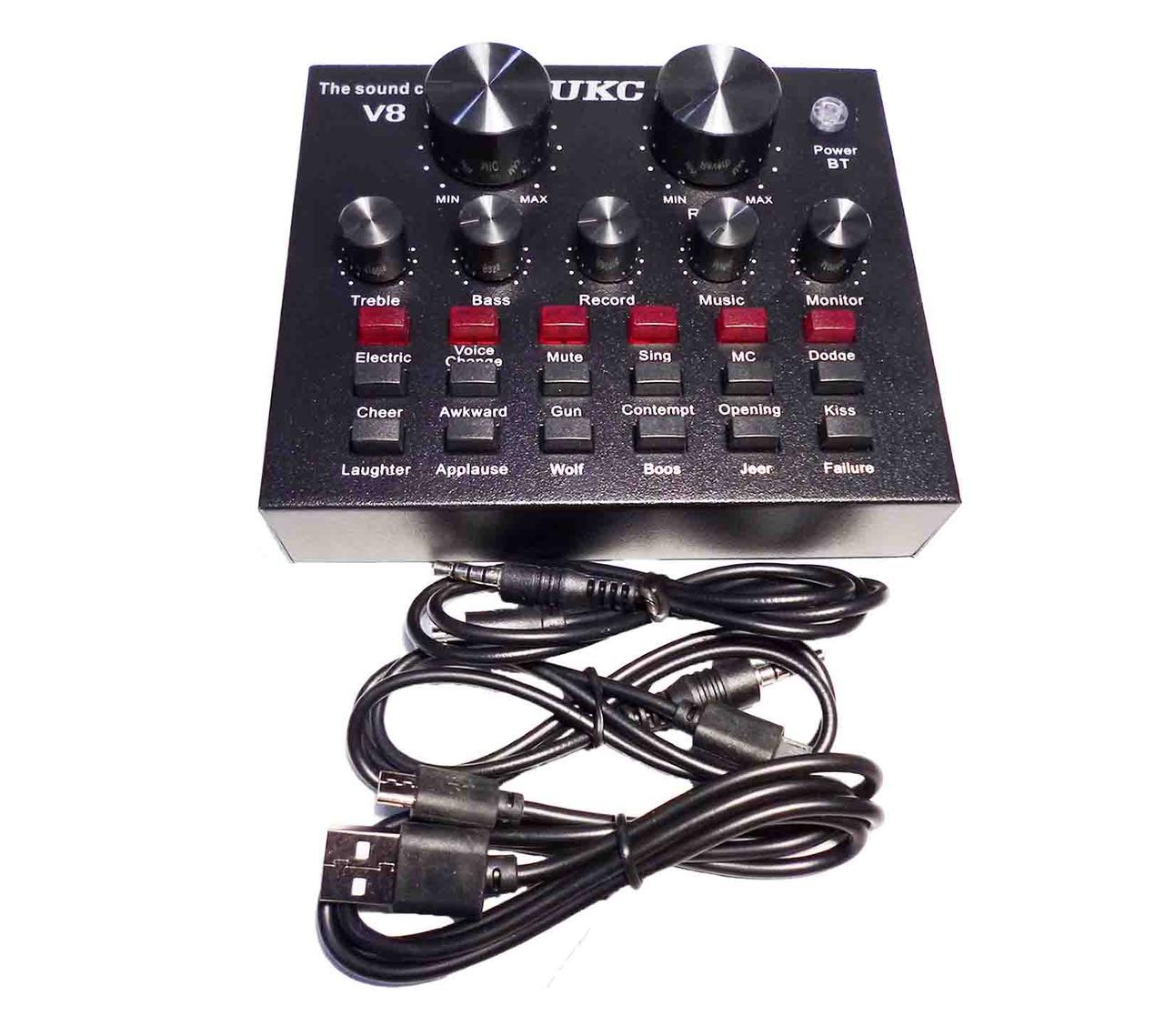 DJ мікшер V8, звукова аудіокарта зовнішня USB, фото 1