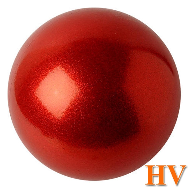М'яч для гімнастики Pastorelli Glitter HV 160 мм 320 г 02199 Red червоний голографічний