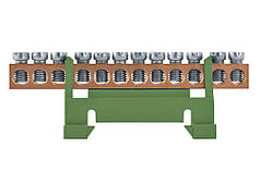 Шина нульова e.bs.stand.1.12.green 12 отв., зелений