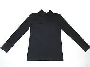 Топ футболка Фокс (довжин.рукав+стійка) 34р. бавовна-92% лайкра 8% чорний