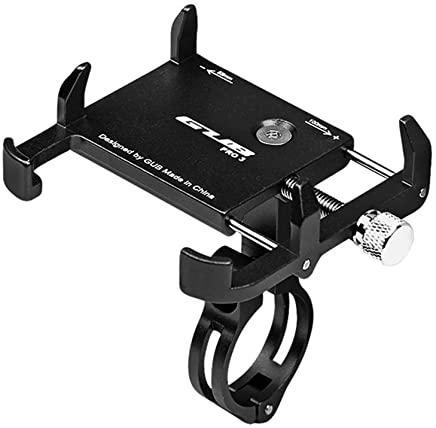 Тримач гаджета GUB PRO-3 на кермо алюмінієвий для PowerBank/телефонів у чохлах чорний, фото 1