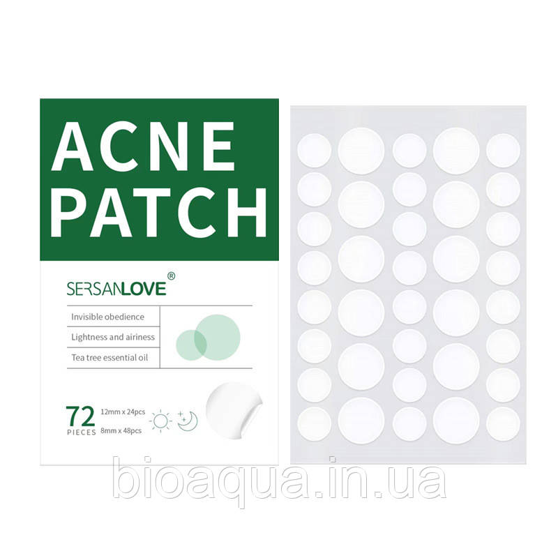 Патчі від прищів Sersanlove ACNE PATCH (екстракт чайного дерева) 72 штуки