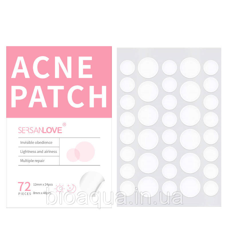 Патчі від прищів Sersanlove ACNE PATCH (з азійською центелою) 72 штуки