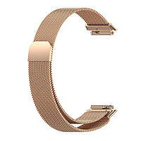Магнітний ремінець Milanese Loop для Huawei Band 7 (LEA-B19 / LEIA-B19) | HMU | 19 мм | рожеве золото