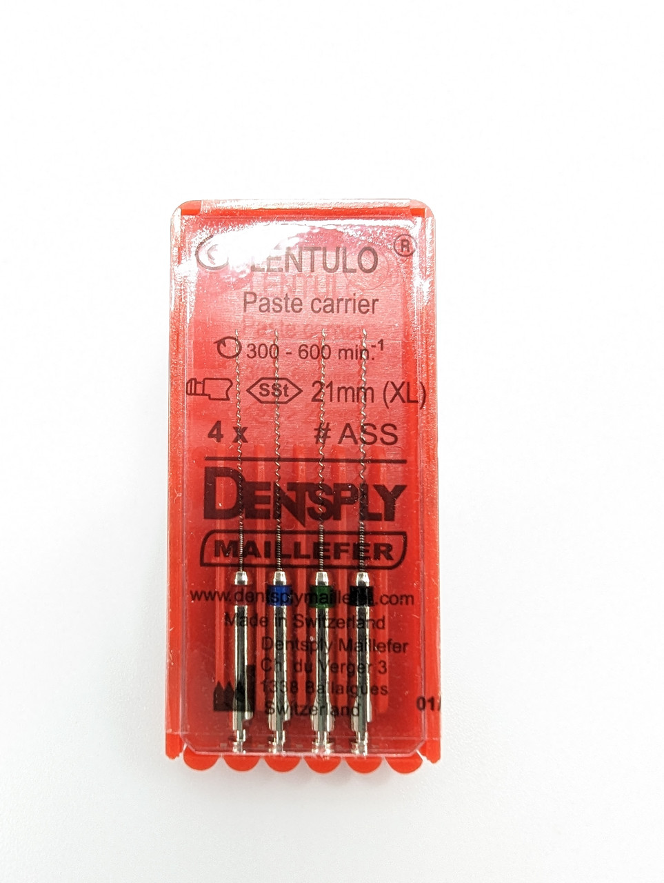 Каналонаповнювачі Lentulo Dentsply Maillefer, довжина 21мм, 4шт./уп 25-40 асорті