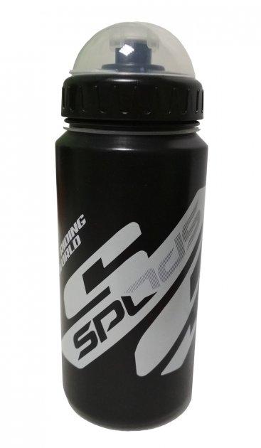 Фляга Spelli SWB-528-M з захистною кришкою 600мл чорний з білим, фото 1